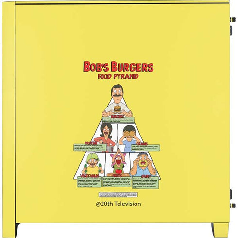 Bobs Burgers Food Pyramid Corsair 4000D Tempered Glass Mid-Tower ATX Case Skin