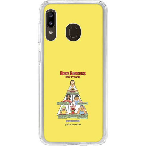 Bobs Burgers Food Pyramid Galaxy A20 Clear Case