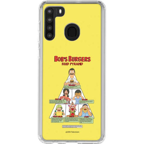 Bobs Burgers Food Pyramid Galaxy A21 Clear Case