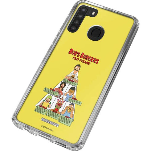 Bobs Burgers Food Pyramid Galaxy A21 Clear Case