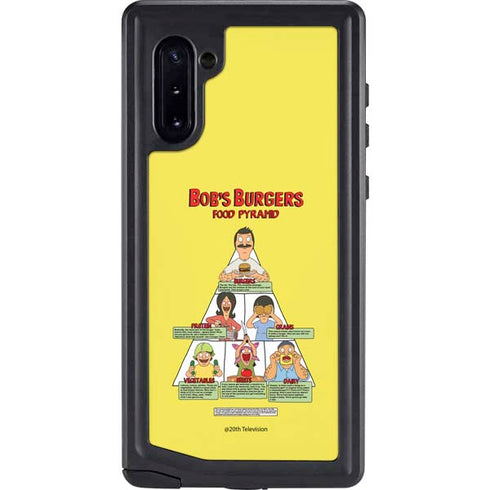 Bobs Burgers Food Pyramid Galaxy Note 10 Waterproof Case