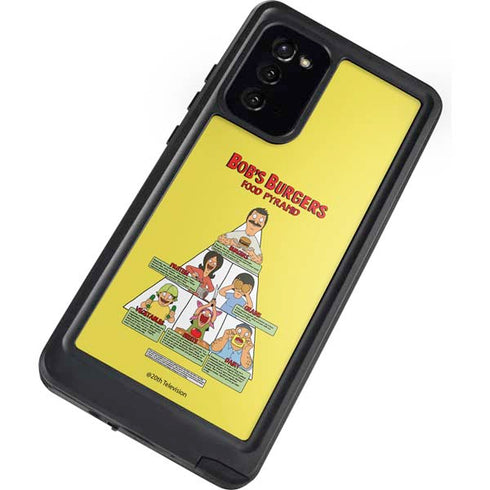 Bobs Burgers Food Pyramid Galaxy Note20 5G Waterproof Case