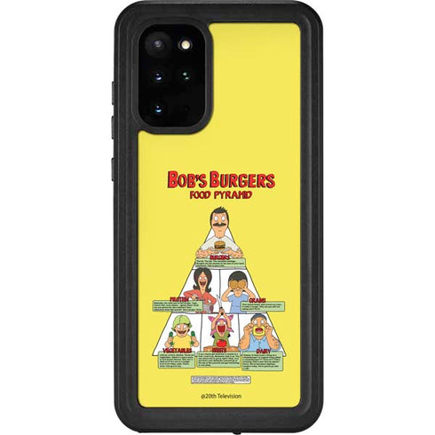 Bobs Burgers Food Pyramid Galaxy S20 Plus Waterproof Case