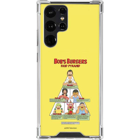 Bobs Burgers Food Pyramid Galaxy S22 Ultra Clear Case