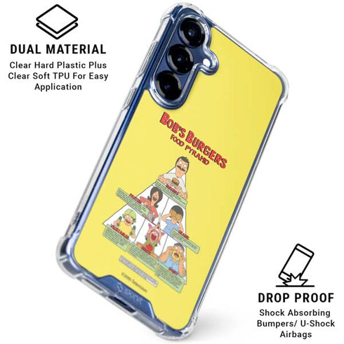 Bobs Burgers Food Pyramid Galaxy S25 Plus Clear Case