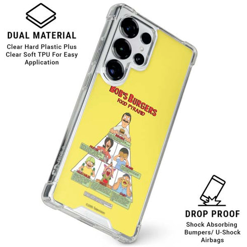Bobs Burgers Food Pyramid Galaxy S25 Ultra Clear Case