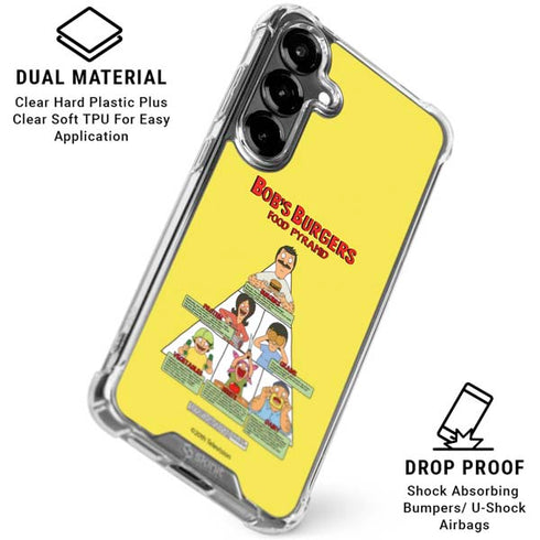 Bobs Burgers Food Pyramid Galaxy S26 Plus Clear Case