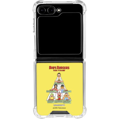 Bobs Burgers Food Pyramid Galaxy Z Flip5 5G Clear Case