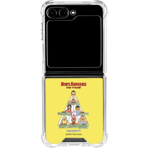 Bobs Burgers Food Pyramid Galaxy Z Flip6 Clear Case