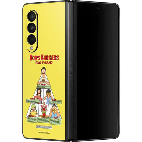 Bobs Burgers Food Pyramid Galaxy Z Fold3 5G Skin