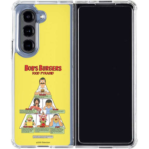 Bobs Burgers Food Pyramid Galaxy Z Fold5 5G Clear Case