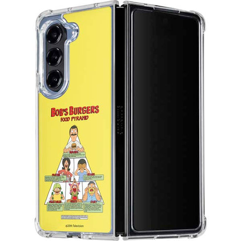 Bobs Burgers Food Pyramid Galaxy Z Fold5 5G Clear Case