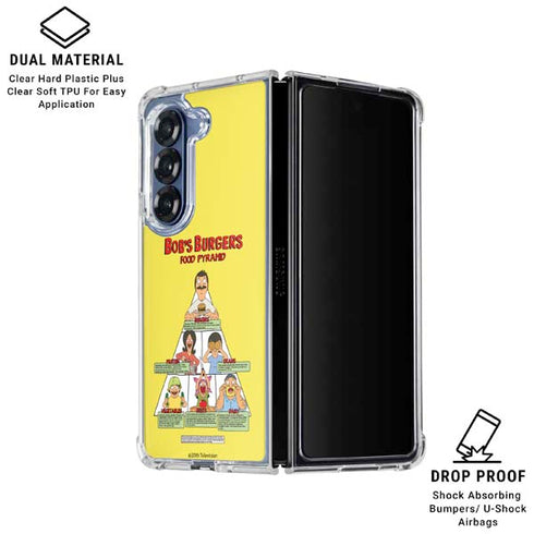 Bobs Burgers Food Pyramid Galaxy Z Fold6 Clear Case
