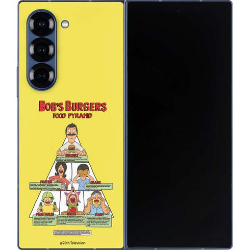 Bobs Burgers Food Pyramid Galaxy Z Fold6 Skin