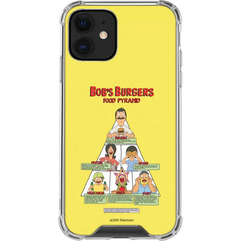 Bobs Burgers Food Pyramid iPhone 12 Clear Case