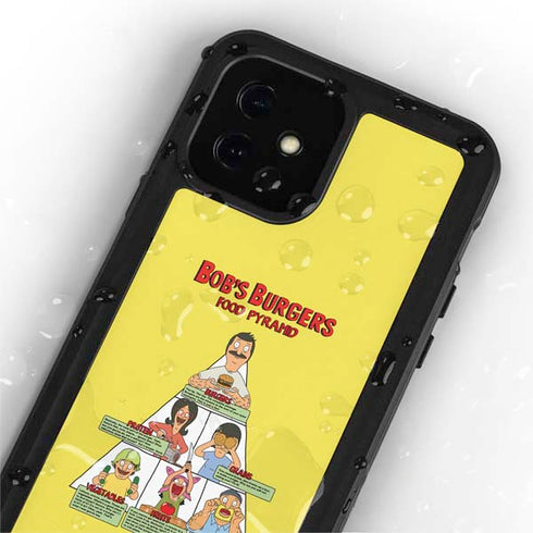 Bobs Burgers Food Pyramid iPhone 12 Mini Waterproof Case