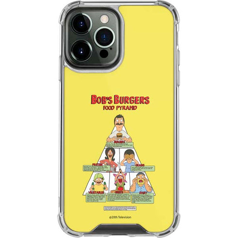 Bobs Burgers Food Pyramid iPhone 13 Pro Max Clear Case