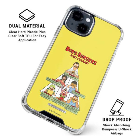 Bobs Burgers Food Pyramid iPhone 14 Plus Clear Case