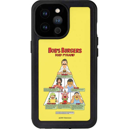 Bobs Burgers Food Pyramid iPhone 14 Pro Max Waterproof Case