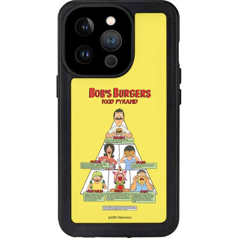 Bobs Burgers Food Pyramid iPhone 15 Pro Waterproof Case