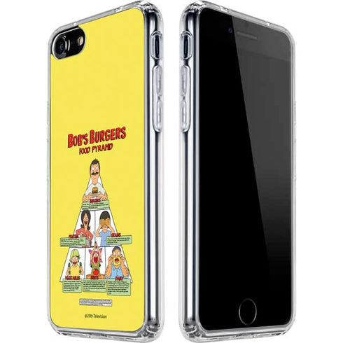 Bobs Burgers Food Pyramid iPhone SE (2nd & 3rd Gen) Clear Case