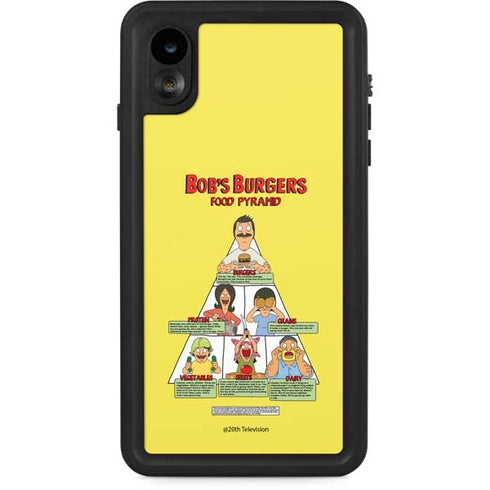 Bobs Burgers Food Pyramid iPhone XR Waterproof Case