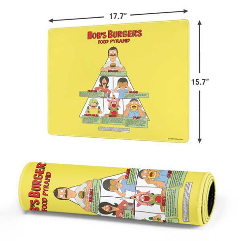Bobs Burgers Food Pyramid Gaming Mouse Pad