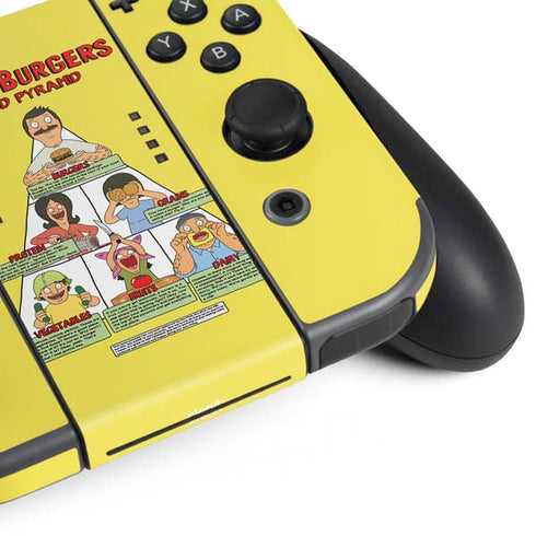 Bobs Burgers Food Pyramid Nintendo Switch (2017-2021) Joy-Con Controller Skin