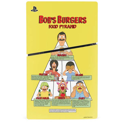 Bobs Burgers Food Pyramid PS5 Slim Digital Edition Console Skin