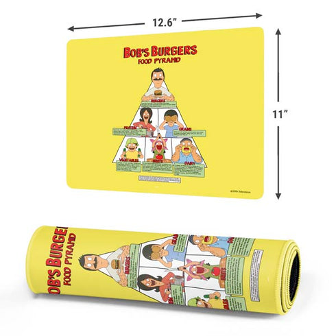 Bobs Burgers Food Pyramid Gaming Mouse Pad