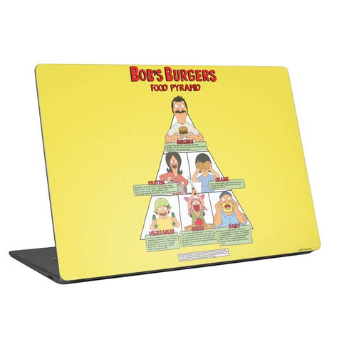 Bobs Burgers Food Pyramid Universal Laptop 11in (8.8 x 6.2in) Skin