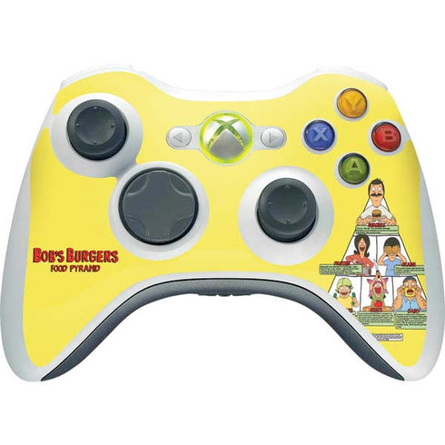 Bobs Burgers Food Pyramid Xbox 360 Wireless Controller Skin