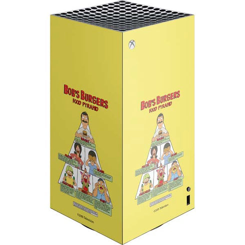 Bobs Burgers Food Pyramid XBox Series X Digital Edition Console Skin