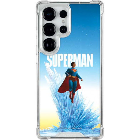 Superman 2025 Fortress of Solitude Classic Rise Galaxy S26 Ultra Clear Case