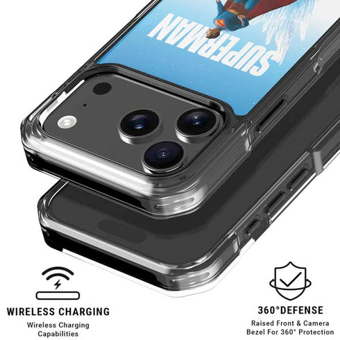 Superman 2025 Fortress of Solitude Classic Rise iPhone 18 Pro Clear Case