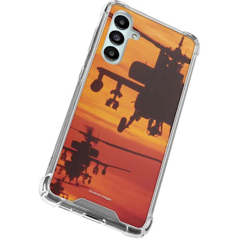 Four AH-64 Apache Helicopters Galaxy A16 5G Clear Case