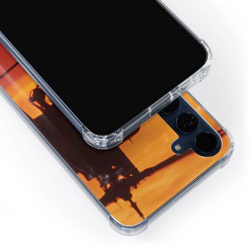 Four AH-64 Apache Helicopters Galaxy A55 5G Clear Case