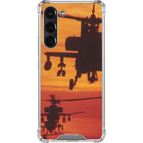 Four AH-64 Apache Helicopters Galaxy S24 FE Clear Case