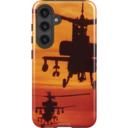 Four AH-64 Apache Helicopters Galaxy S25 Impact Case
