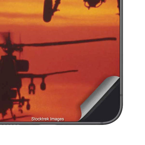 Four AH-64 Apache Helicopters Galaxy S25 Plus Skin