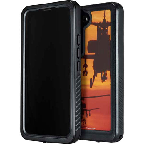 Four AH-64 Apache Helicopters Galaxy S24 Plus Waterproof Case