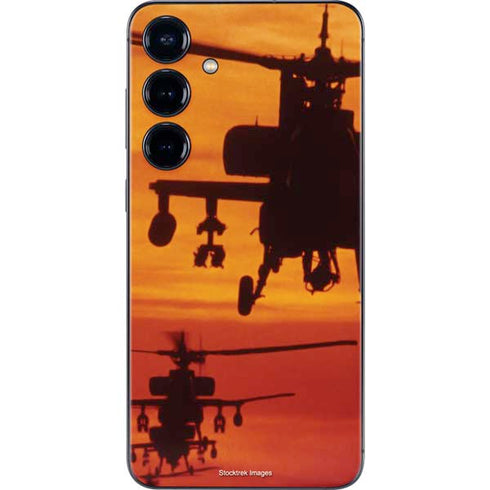Four AH-64 Apache Helicopters Galaxy S25 Skin