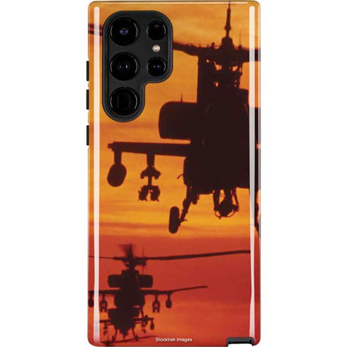 Four AH-64 Apache Helicopters Galaxy S25 Ultra Impact Case