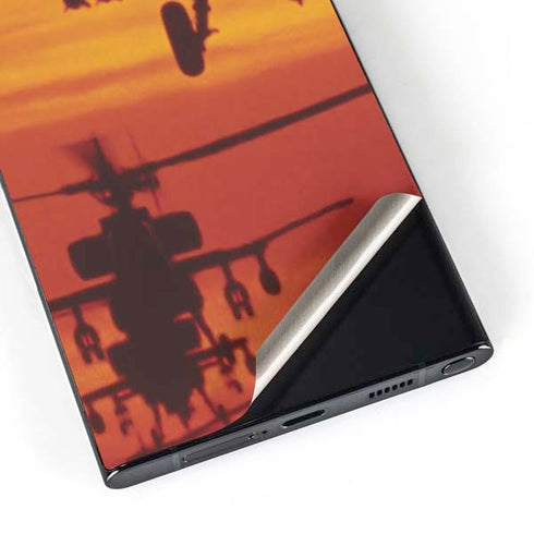 Four AH-64 Apache Helicopters Galaxy S25 Ultra Skin
