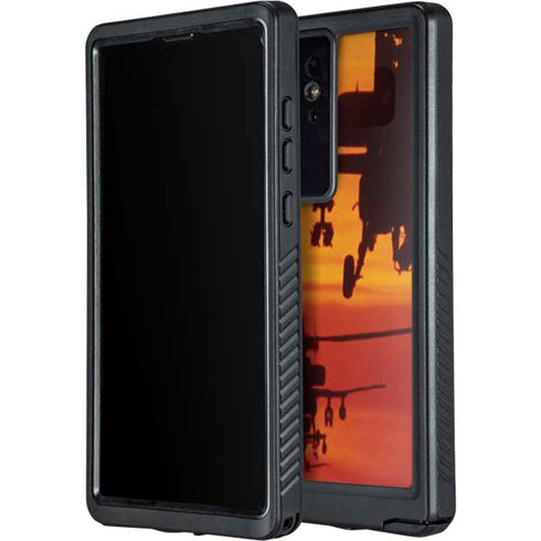 Four AH-64 Apache Helicopters Galaxy S24 Ultra Waterproof Case