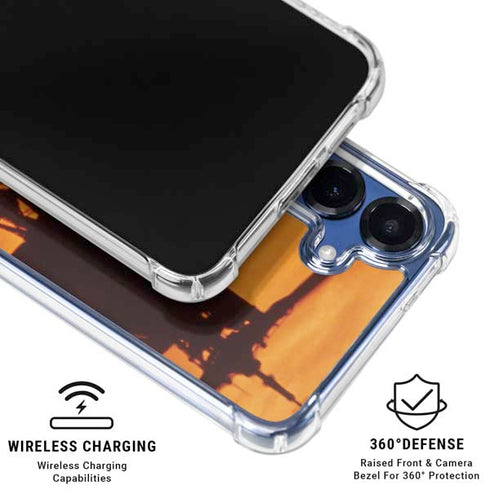 Four AH-64 Apache Helicopters Galaxy S25 Clear Case