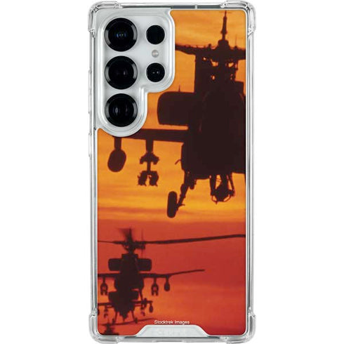 Four AH-64 Apache Helicopters Galaxy S25 Ultra Clear Case