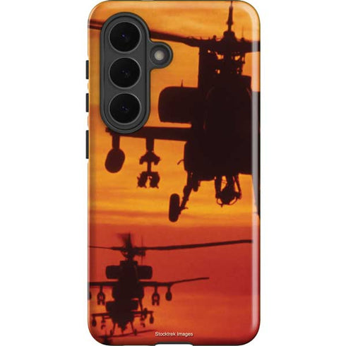 Four AH-64 Apache Helicopters Galaxy S26 Impact Case