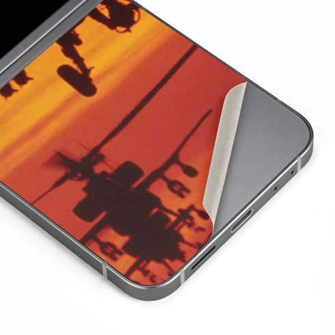 Four AH-64 Apache Helicopters Galaxy Z Flip6 Skin