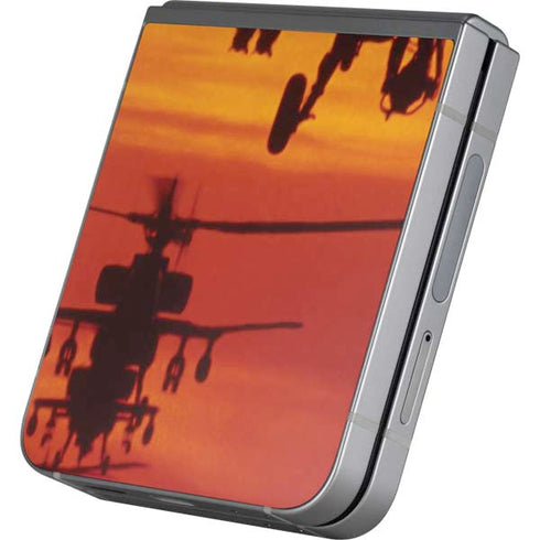Four AH-64 Apache Helicopters Galaxy Z Flip6 Skin